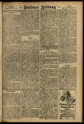 Zweite Ausgabe vom Mittwoch, den 19. Juli 1916.
