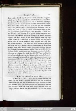 Reise von Jerusalem nach Akre.