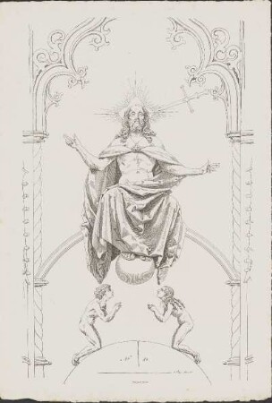 Lithographie: [Christus als Weltenrichter]. No. 34