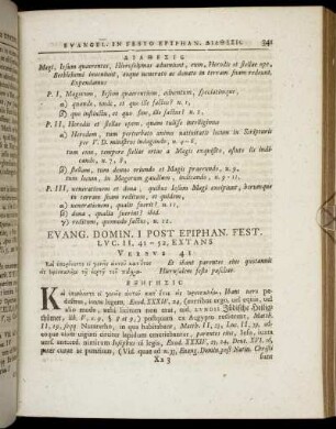 Evang. Domin. I Post Epiphan. Fest., Luc. II, 41 - 52, Extans
