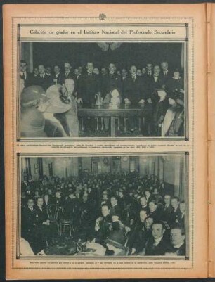 Colación de grados en el Instituto Nacional del Profesorado Secundario