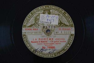 La bohème : Racconto di Rodolfo - Che gelida manina / (Puccini)