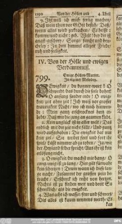 IV. Von der Hölle und ewigen Verdammniß.