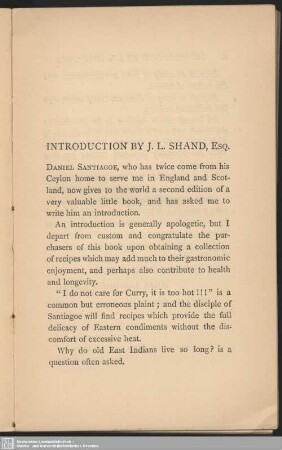 Introduction by J.L. Shand, Esq.