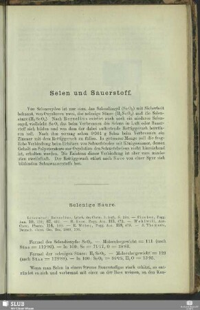 Selen und Sauerstoff