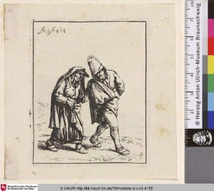 [Das wandernde Paar; The couple walking; Homme et femme marchant ensemble]