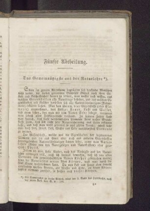 Fünfte Abtheilung. - Das Gemeinnützigste aus der Naturlehre *).