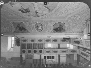 Gleina. Kirche (1696-1697). Decke und Empore