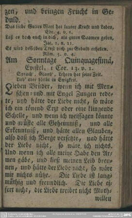 Am Sonntage Quinquagesimae