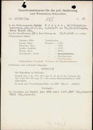 Krause, Agnes