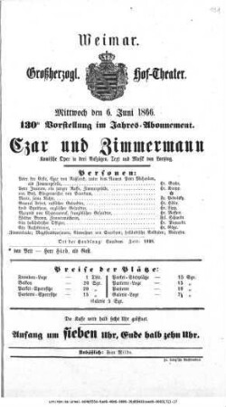 Czar und Zimmermann