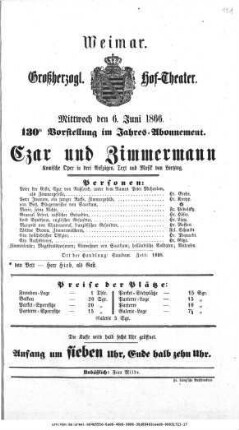 Czar und Zimmermann