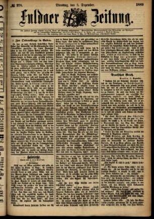 Ausgabe vom Dienstag, den 03. Dezember 1889.