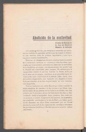 Abolición de la esclavitud : Párrafos del mensaje de D. Juan del Corral a la Asamblea de Antioquia