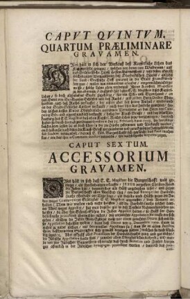 Caput Quintum. Quartum Praeliminare Gravamen
