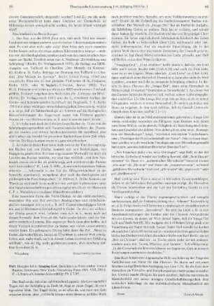 59-60 [Rezension] Hall, Douglas John, Imaging God