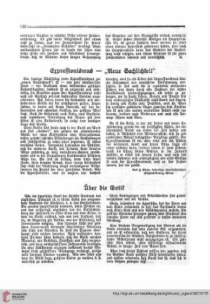 N.F. 7.1927 S. 152: Expressionismus : 'Neue Sachlichkeit