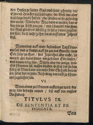 Titulus IX. De Sententia Et Re Iudicata.
