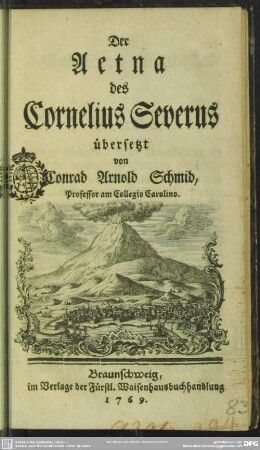 Der Aetna des Cornelius Severus