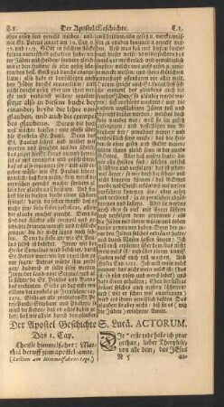 Der Apostel Geschichte. S. Luca. Actorum