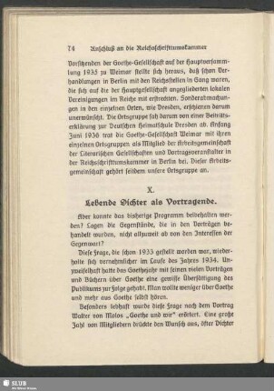 X. Lebende Dichter als Vortragende