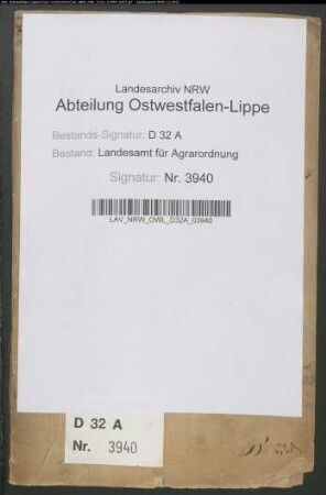Becker'sche Wiesen, Krs. Büren. Teilung