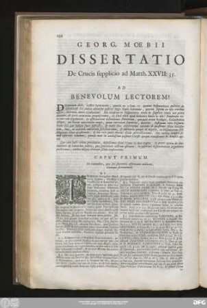 Georg. Moebii Dissertatio De Crucis supplicio ad Matth. XXVIII:35.