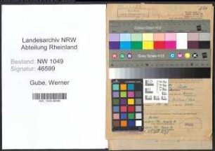 Entnazifizierung Werner Gube , geb. 08.06.1907 (Buchhalter)