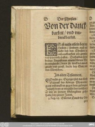 Von der Danckbarkeit/ und undanckbarkeit.