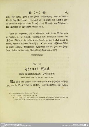 No. 28. Thomas Wyck. Eine wirthschaftliche Vorstellung