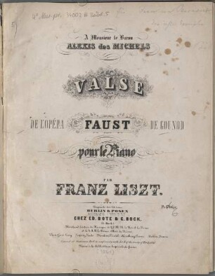 Valse : de l'opéra Faust