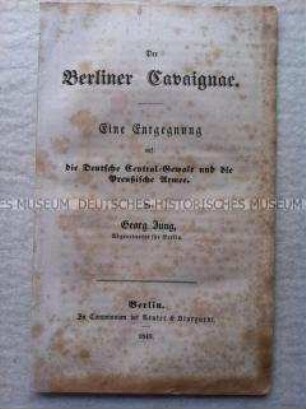 Kritik an der Rolle der Preußischen Armee während der Revolution von 1848