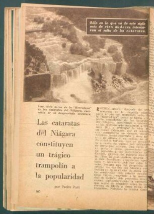 Las cataratas del Niágara constituyen un trágico trampolín a la popularidad