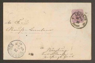 Brief von Antonie Brentano an Johann Baptist Reuß, 1856, drei Briefe und eine Postkarte von ihr an Anna Reuß