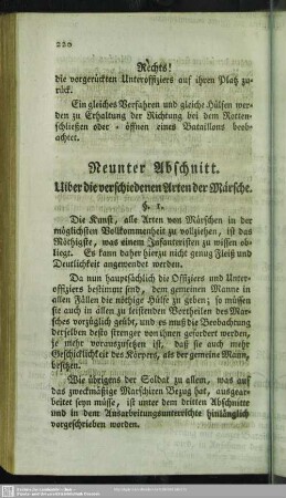 Neunter Abschnitt. Uiber die verschiedenen Arten der Märsche