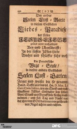Der ander Geistliche Seelen-Lust-Garten.