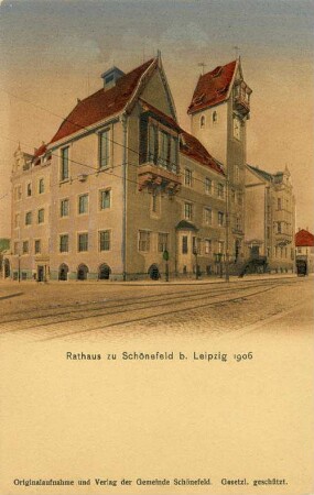 Rathaus zu Schönefeld bei Leipzig 1906