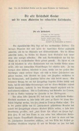 348-364 Die alte Reichsstadt Goslar und die neuen Malereien des restaurirten Kaiserhauses