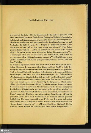 Im Schatten Cuviers