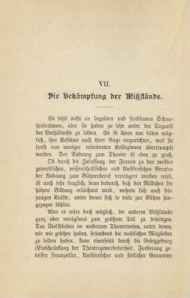 VII. Die Bekämpfung der Mißstände