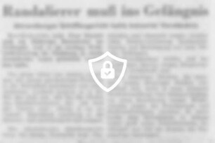 Randalierer muß ins Gefängnis