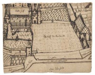 Breitenau, ehem. Kloster, westliche Vorhöfe mit den Gartenanlagen
