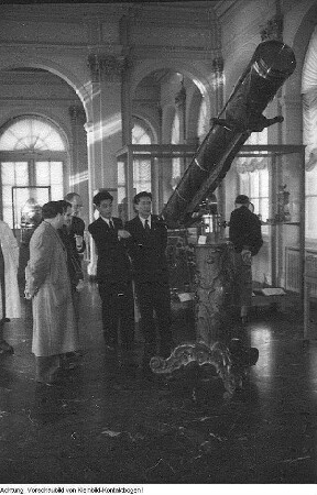Dresden, Zwinger, Staatliche Kunstsammlungen Dresden, Mathematisch-Physikalischer-Salon (Wiedereröffnung 19. Juli 1952), Juli 1952