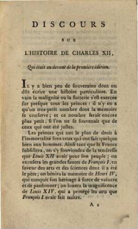 Oeuvres Complètes De Voltaire. Tome Vingt-Sixieme, Histoire De Charles XII.