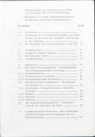 Gliederung