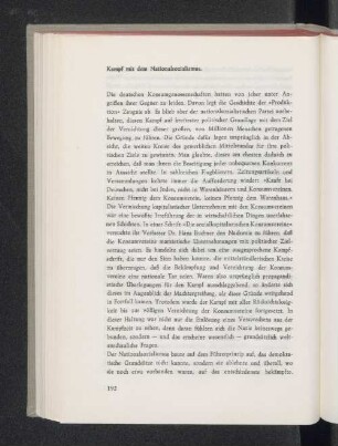 Kampf mit dem Nationalsozialismus.