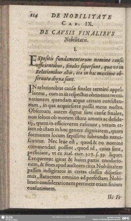 Cap. IX. De Causis Finalibus Nobilitatis