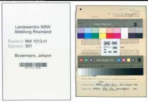 Entnazifizierung Johann Bovermann , geb. 07.11.1884 (Werkmeister)