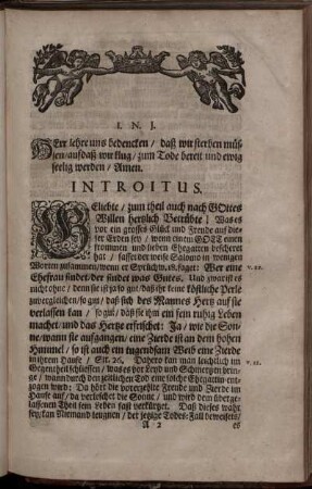 Introitus. - Tractatio.