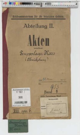 Truppenlager in Moers (Abwicklung)